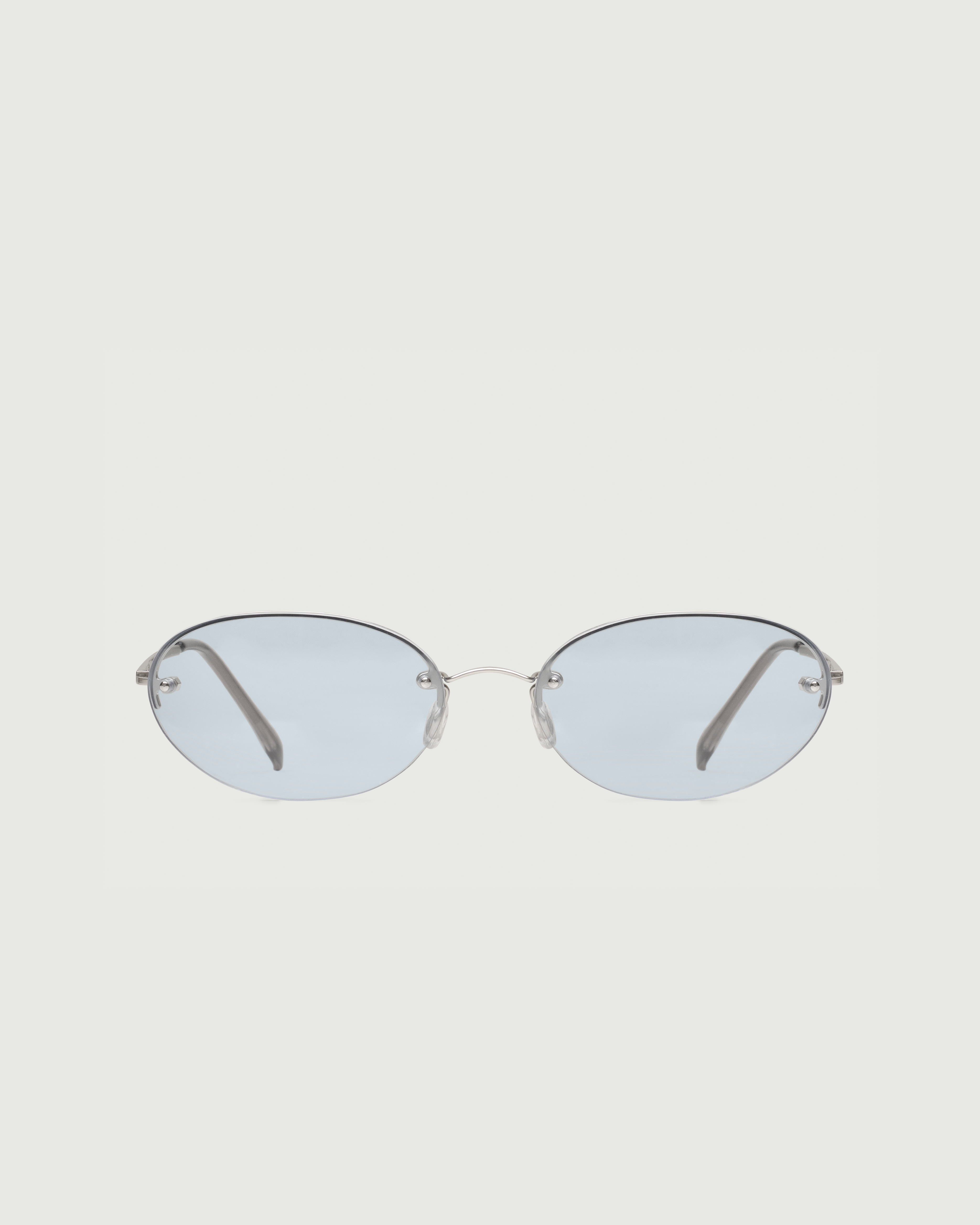 Coin Frost::Coco Sunglasses oval silver metal front